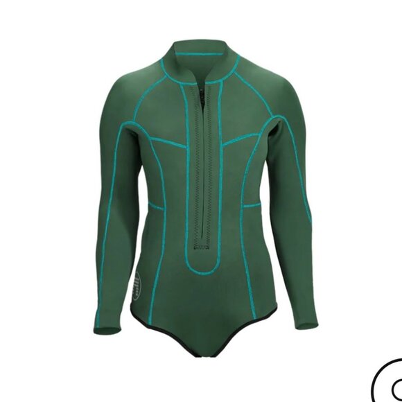 MATUSE Women's Miriam Reversible LS Dark Green Spring Suit LIKE NEW - Picture 1 of 4